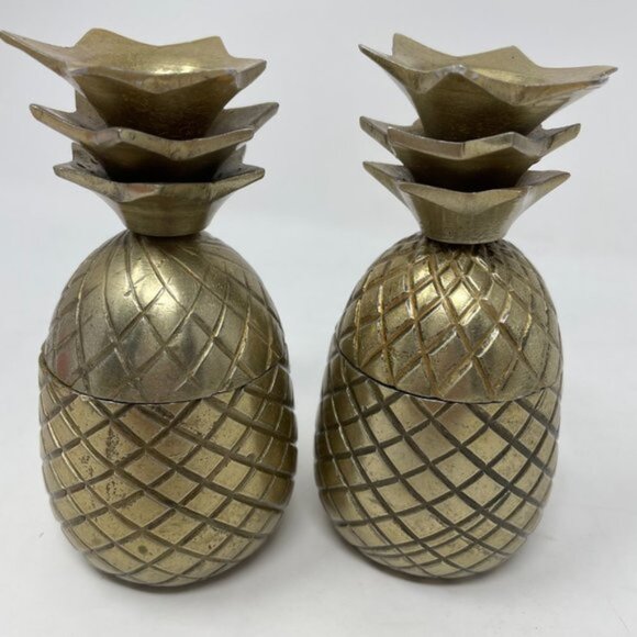Jodhpuri MINI GOLD PINEAPPLE SHOT CUPS MUGS - SET OF 2 - Picture 3 of 8